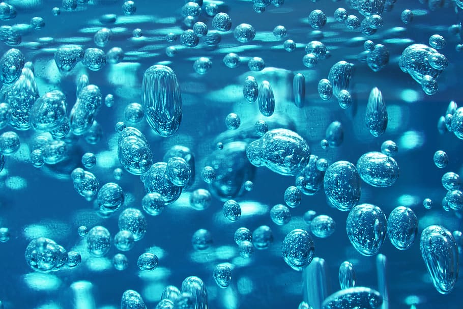 abstract, blue, bubble, foam, jelly, macro, texture, water HD wallpaper