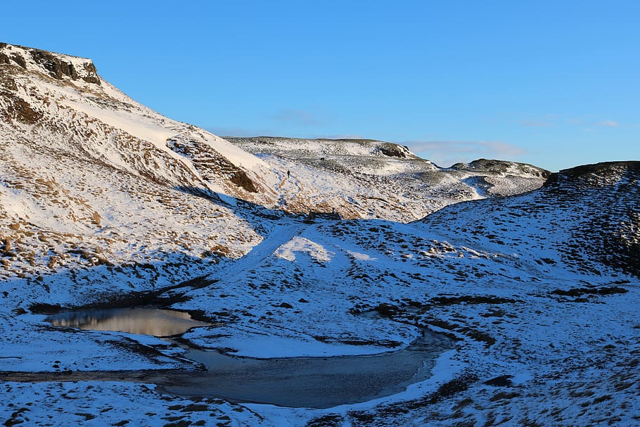 snow covered mountain, nature, outdoors, mountain range, plateau HD wallpaper