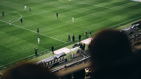 soccer field, human, person, building, people, germany, frankfurt am main HD wallpaper