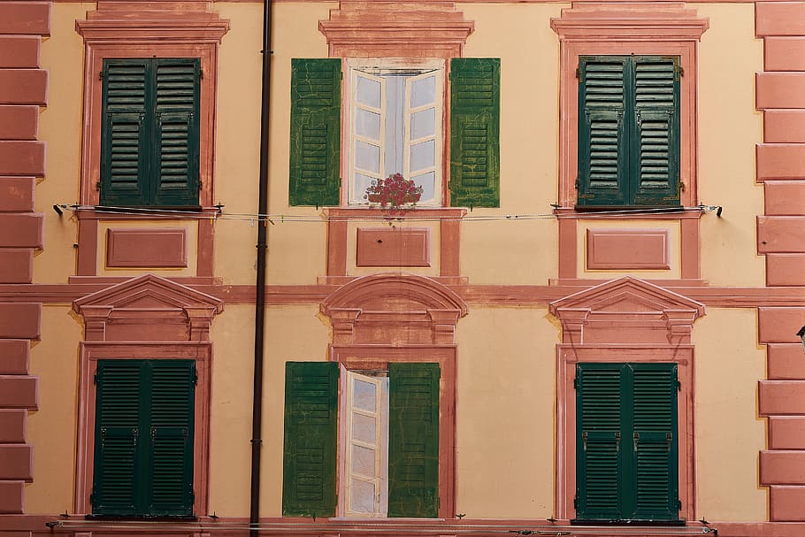 six green building windows, built structure, architecture, building exterior HD wallpaper