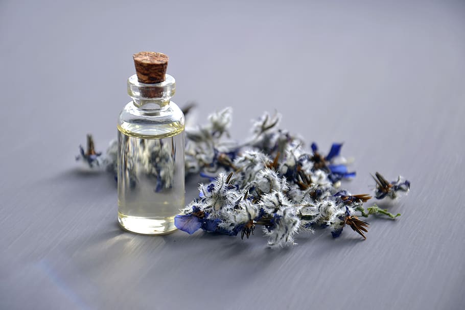 Selective Focus Photo of Bottle With Cork Lid, aromatherapy, aromatic, HD wallpaper
