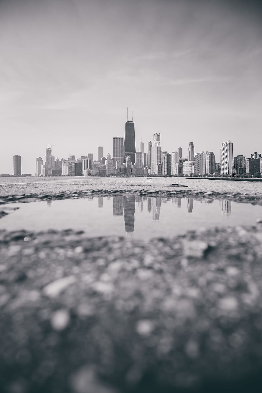 City Buildings View, architecture, black and white, landscape HD wallpaper