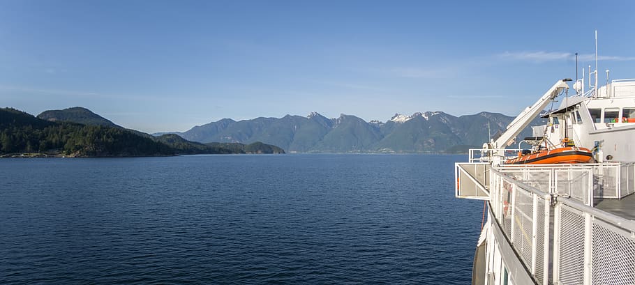 canada, mountain, water, sea, ocean, nautical vessel, transportation HD wallpaper