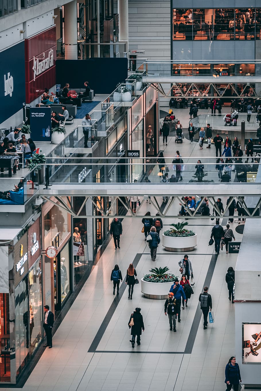 people in mall, group of people, large group of people, crowd, HD wallpaper