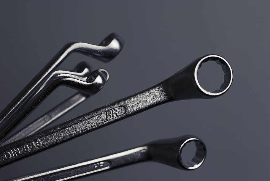 wrench, tools, objects, metal, work tool, studio shot, equipment HD wallpaper