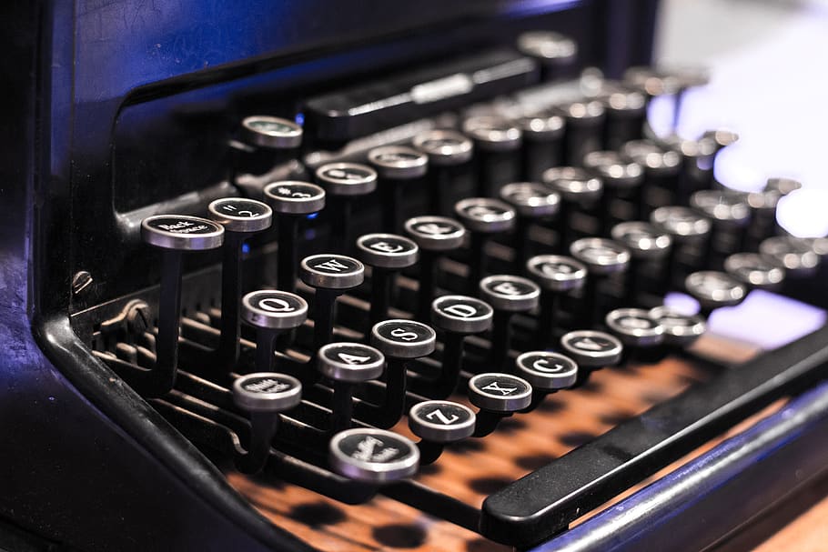typewriter, old, rustic, letters, machine, vintage, number HD wallpaper