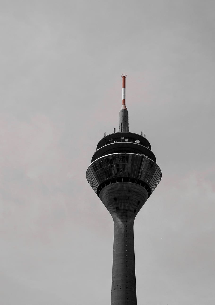 germany, düsseldorf, architecture, building, television tower HD wallpaper