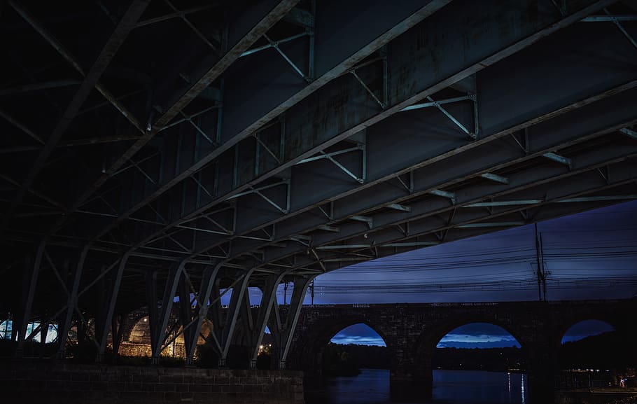 bridge during nighttime, architecture, built structure, no people HD wallpaper
