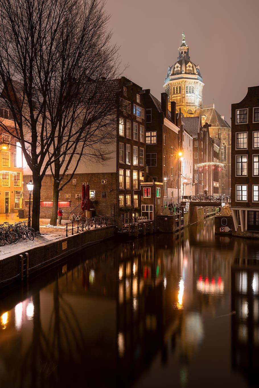 reflection of building, water, outdoors, urban, city, town, metropolis HD wallpaper
