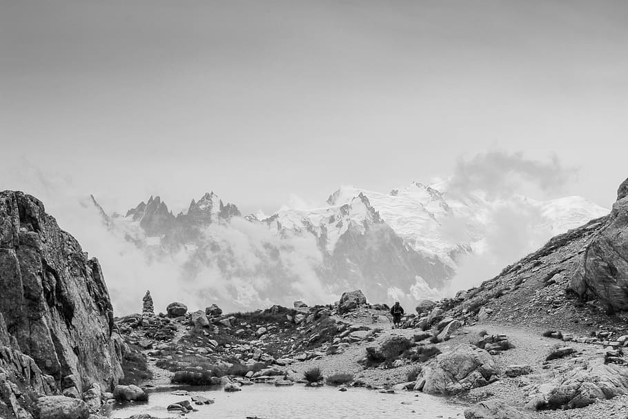 mountain cape by snow, nature, outdoors, mountain range, mont blanc HD wallpaper
