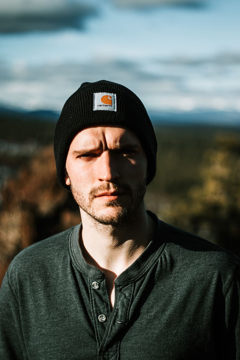 man in black knitted cap, clothing, apparel, human, person, hat HD wallpaper