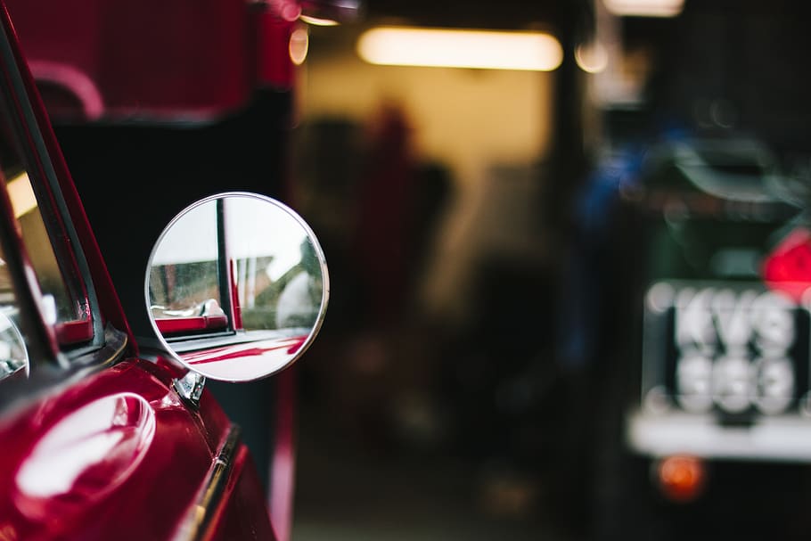 car, side, mirror, vehicle, blur, bokeh, mode of transportation HD wallpaper