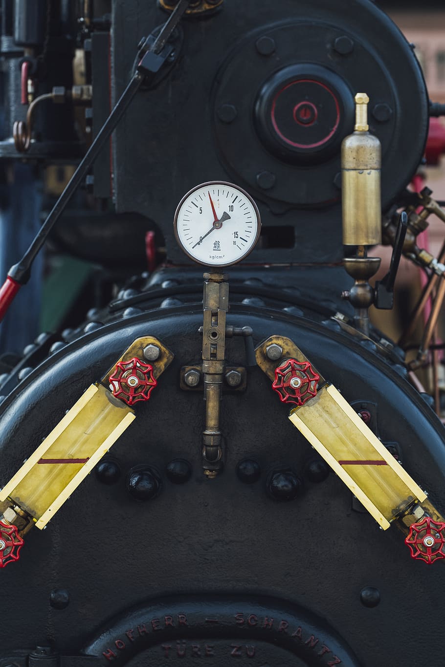 black train, gauge, mode of transportation, control panel, metal HD wallpaper