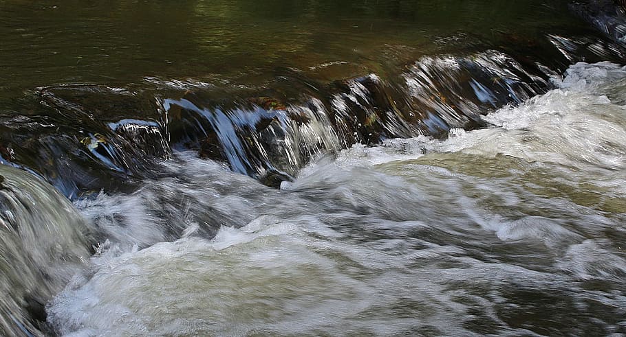 water, flow, nature, running, river, stream, wild, motion, flowing water HD wallpaper