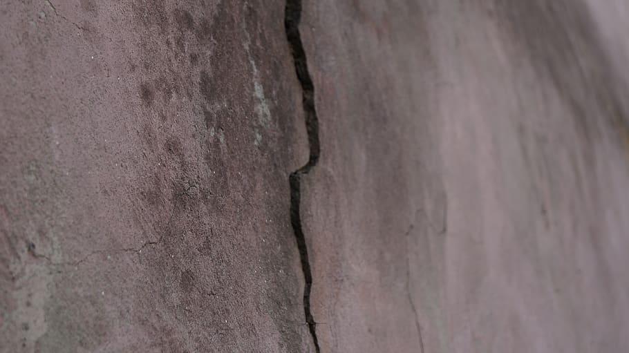 crack, wall, old, paint, lichens, stains, dirt, dark, full frame HD wallpaper