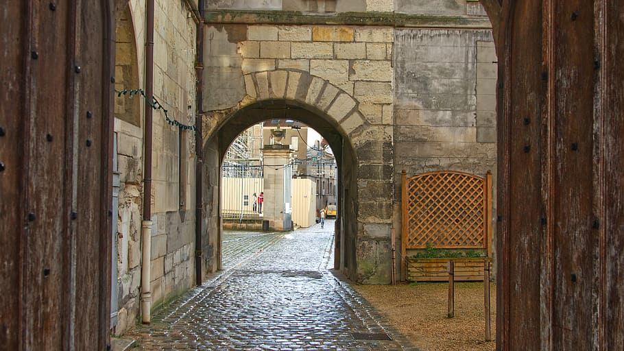 path, walkway, sidewalk, pavement, flagstone, 5 place charles de gaulle HD wallpaper