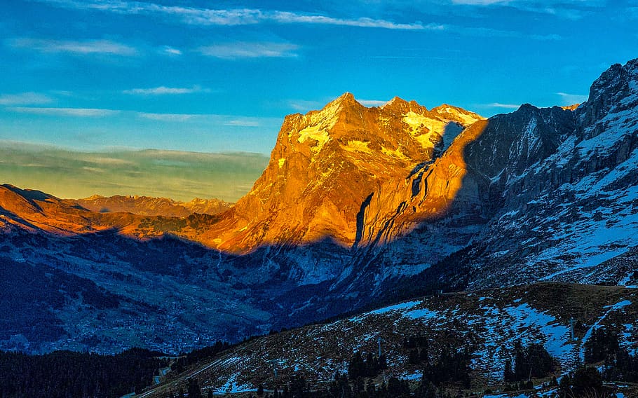 outdoors, nature, mountain range, peak, scenery, landscape HD wallpaper