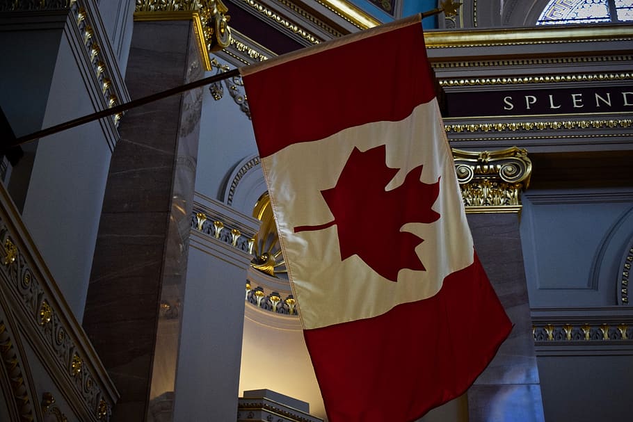 canada, victoria, flag, patriotism, architecture, red, built structure HD wallpaper