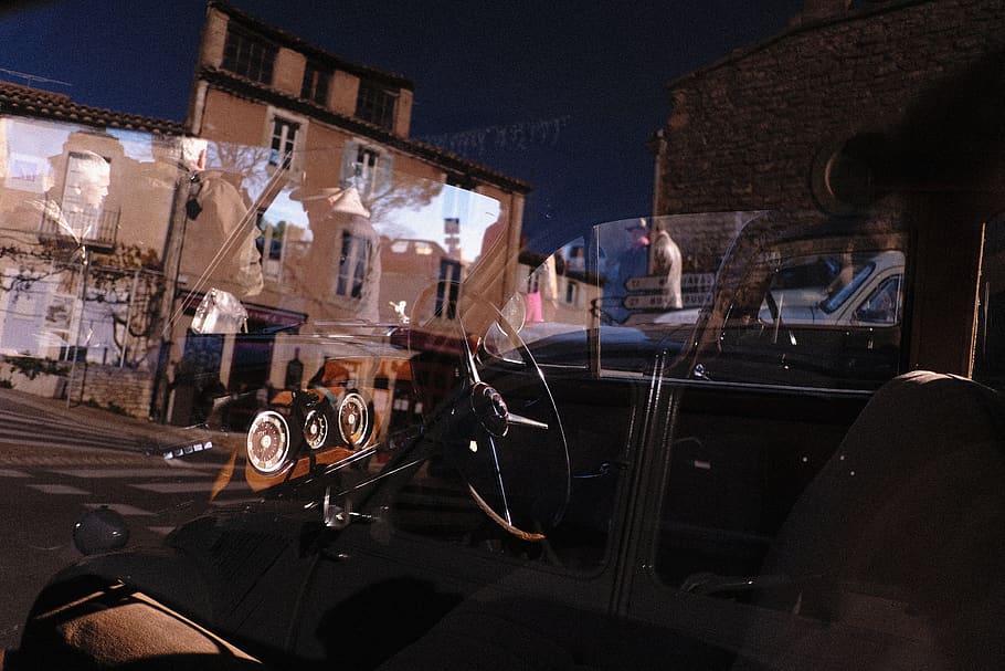 car, collection, night, illuminated, reflection, no people HD wallpaper