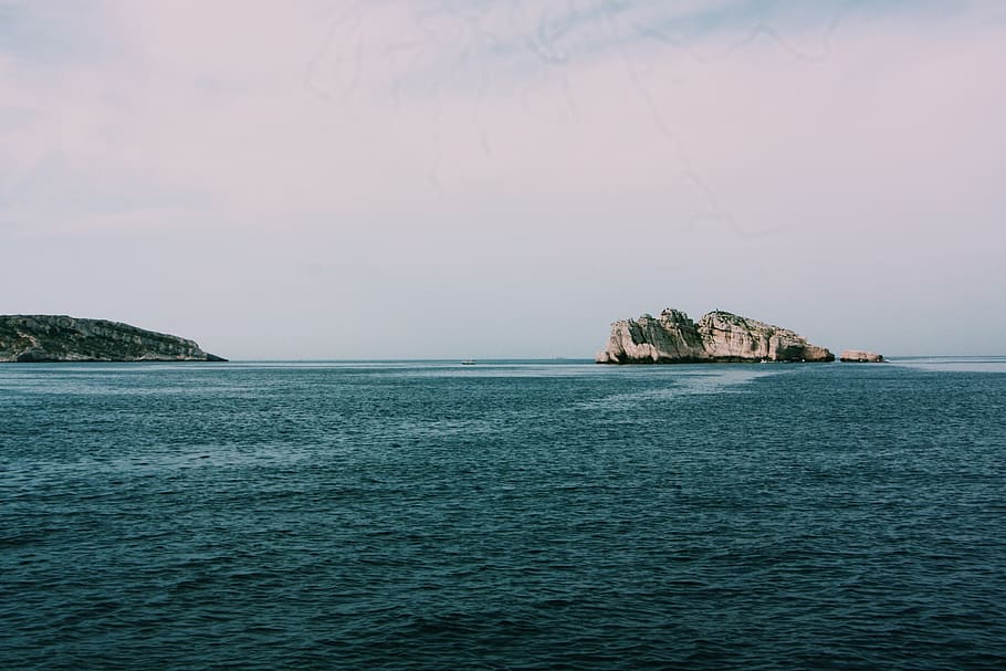 island near the ocean photography, nature, outdoors, water, sea