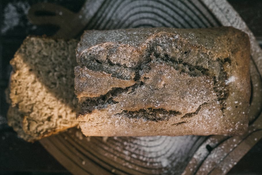 baked pastry, bread, close-up, indoors, food, food and drink HD wallpaper