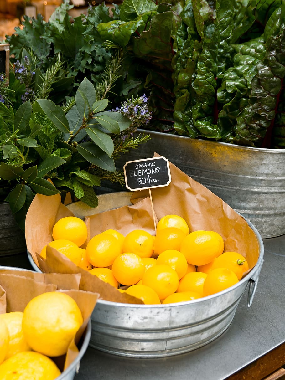 fruits, lemons, market, food, food and drink, freshness, healthy eating HD wallpaper