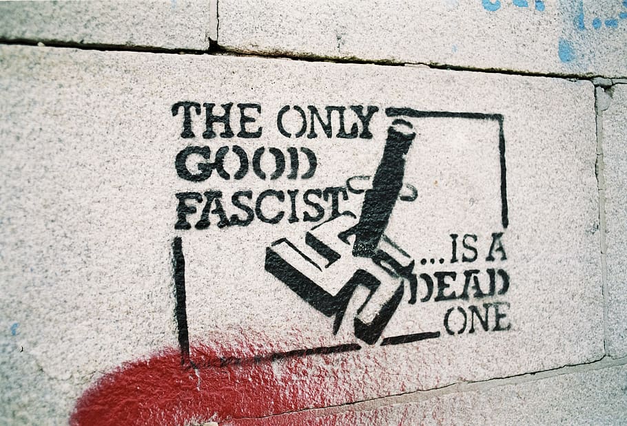 the only good fascist wall text, label, art, graffiti, regensburg, HD wallpaper