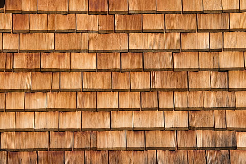 shingle, wood shingles, facade, facade cladding, backgrounds HD wallpaper