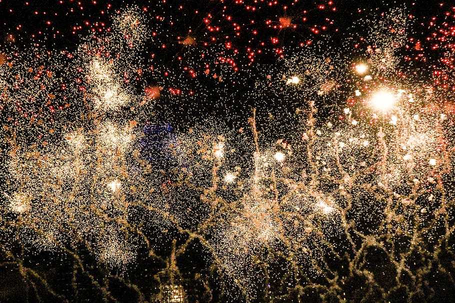 fireworks, texture, glitter, lifhts, celebration, singapore HD wallpaper