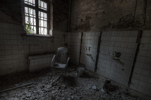 empty brown chair, furniture, dungeon, armchair, cat, animal HD wallpaper