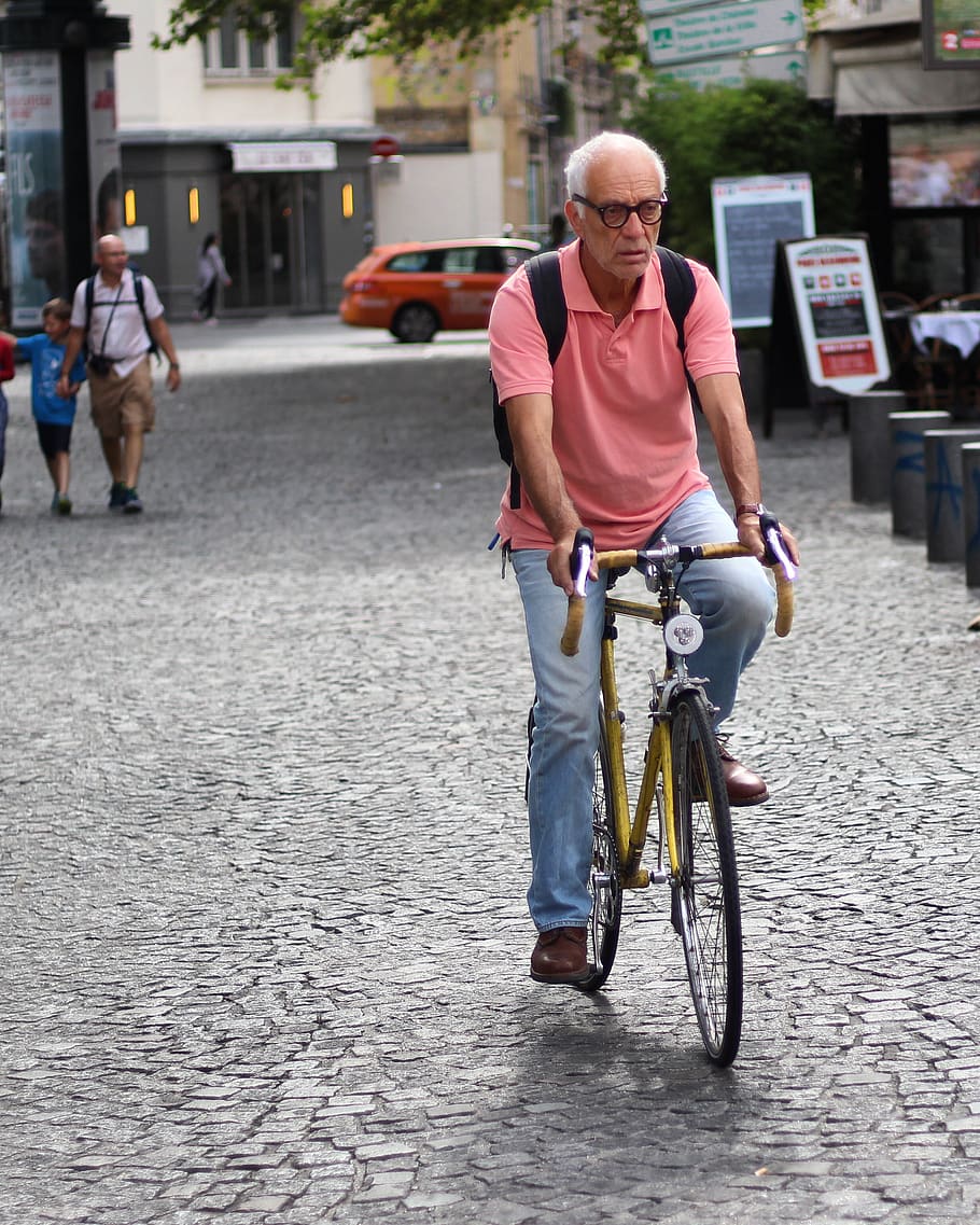 man, old, pari, city, bike, transportation, bicycle, men, street HD wallpaper
