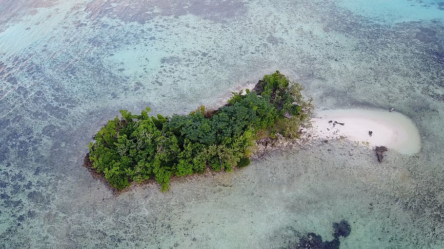 island during daytime, outdoors, nature, ocean, water, sea, shoreline HD wallpaper
