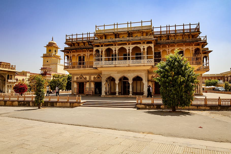 india, rajasthan, jaipur, building, palace, architecture, built structure