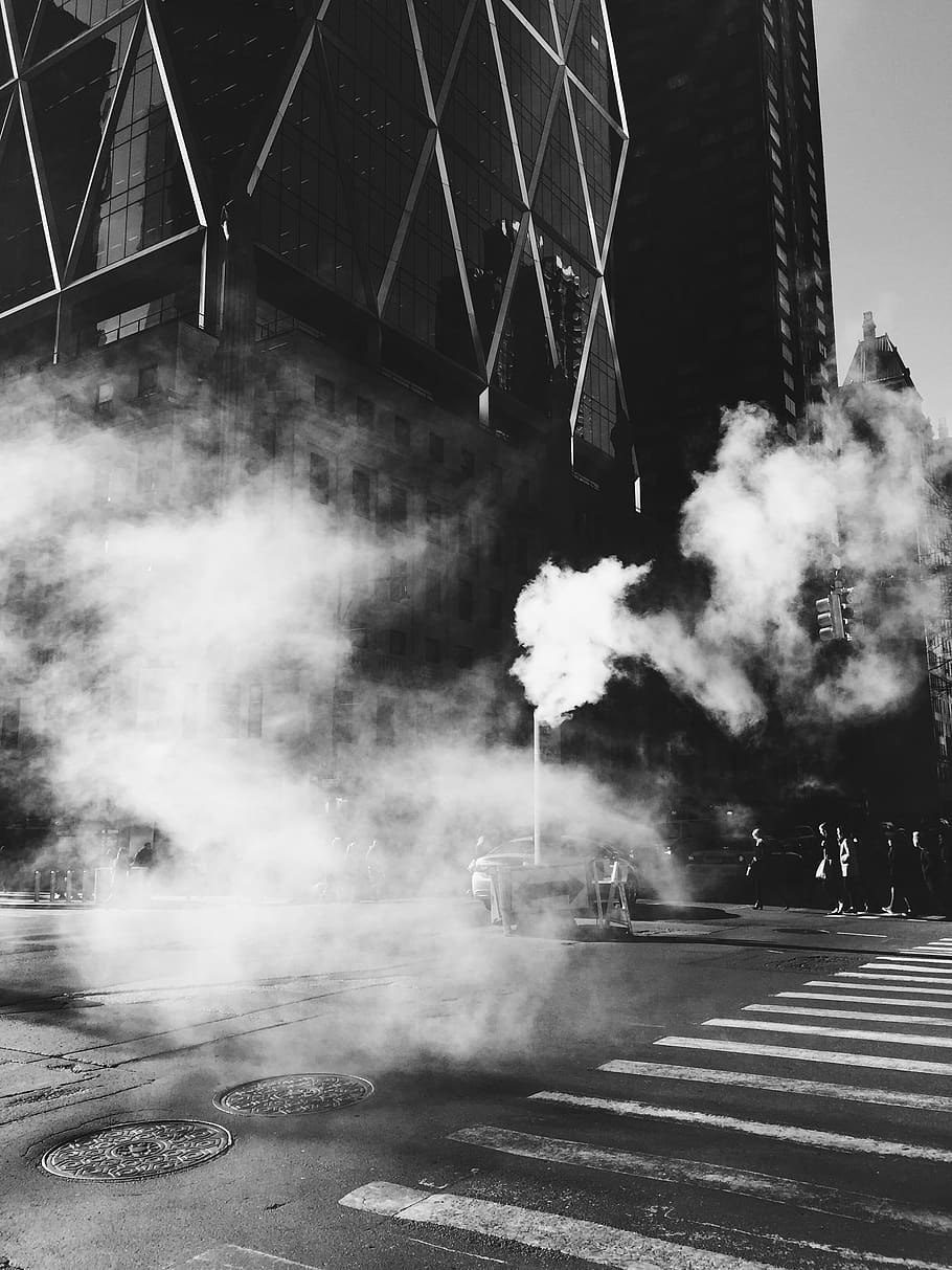 new york, smoke - physical structure, architecture, built structure HD wallpaper