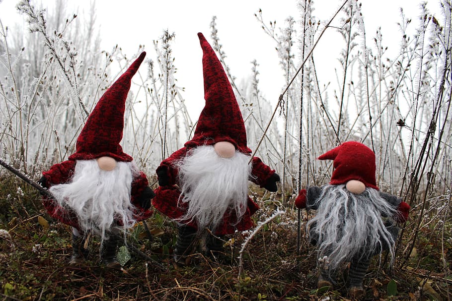 imp, santa claus, dwarf, cap, figure, nicholas, red, christmas greeting, HD wallpaper