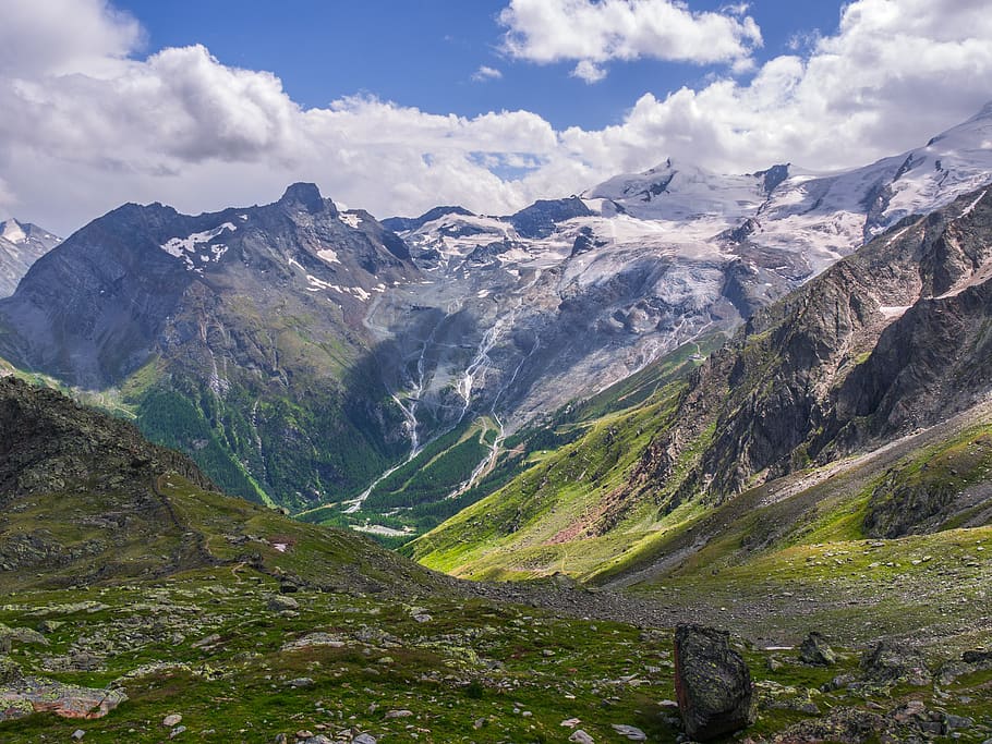 landscape, mountains, view, valais, switzerland, scenics - nature HD wallpaper