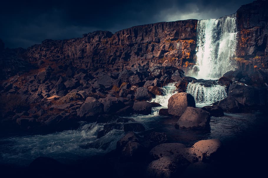Photo Of Waterfalls, cascade, iceland, nature, rocks, scenic HD wallpaper