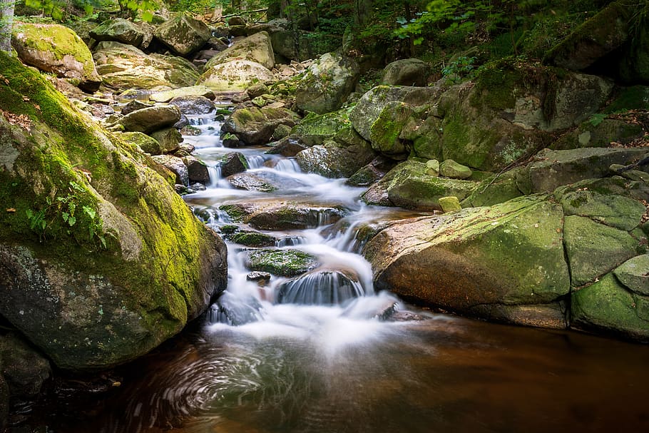 ilse falls, river, cascades, waterfall, long exposure, flow HD wallpaper