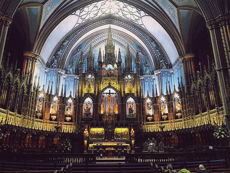 multicolored cathedral interior, architecture, building, church HD wallpaper