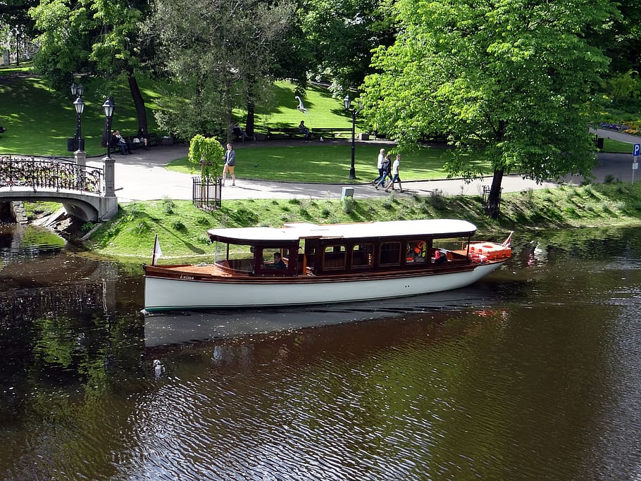 esplanade park sunny flat, water, nautical vessel, tree, plant HD wallpaper