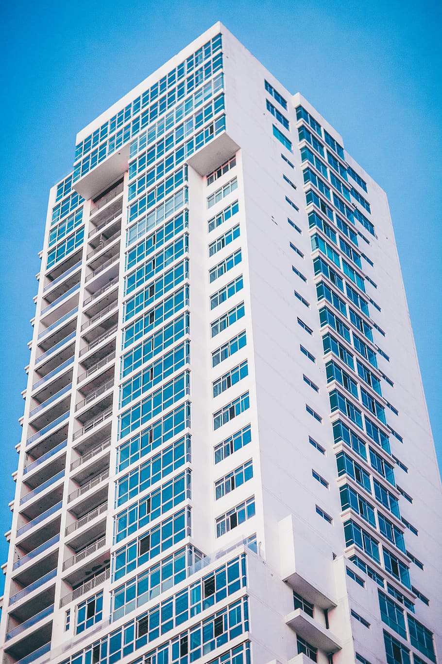 White High Rise Building, apartment, apartment building, architectural design