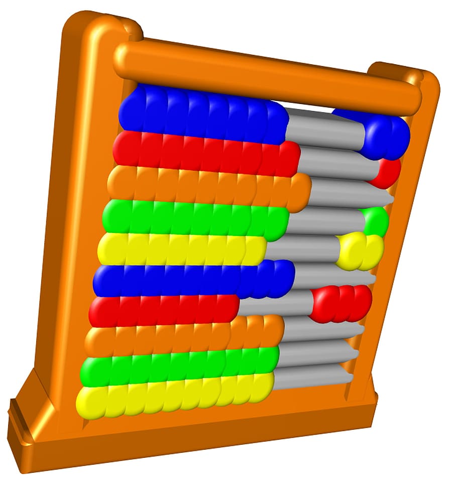game, abacus, graphics, multi colored, white background, cut out, HD wallpaper