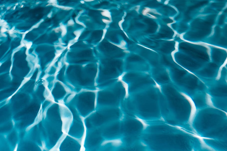 Wavy water surface in a swimming pool, wave, abstract, background