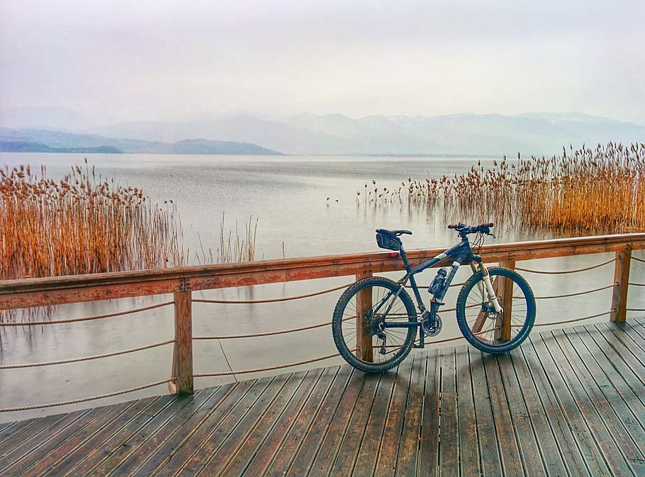 turkey, sapanca, gazipaşa mahallesi, water, lake, gray, bicycle, HD wallpaper