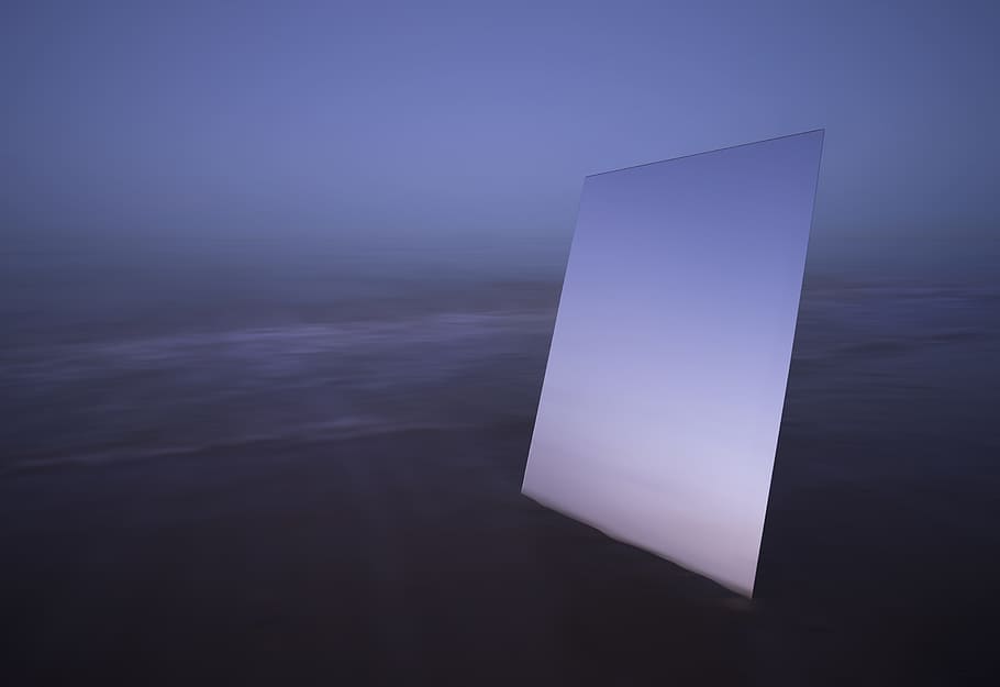 rectangular white screen, shape, abstract, reflection, longexposure, HD wallpaper