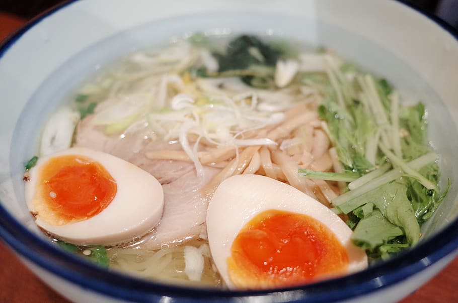 japan, ramen noodles, noodle soup, food, surface, egg, lunch, HD wallpaper