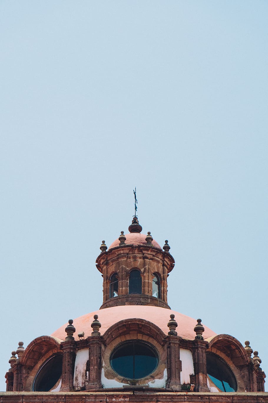 mexico, morelia, architecture, building, sky, blue, brown, orange HD wallpaper
