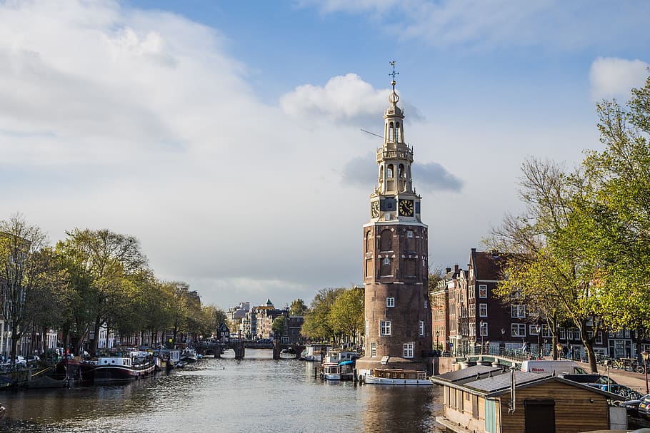 architecture, river, water, megalopolis, travel, sky, monument of architecture, HD wallpaper