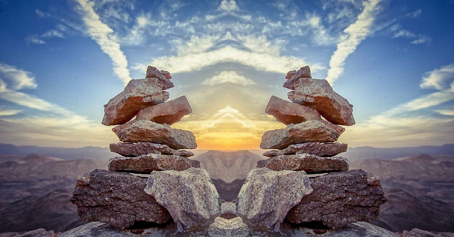 sunset, mount, top, landscape, mountain, travel, evening, panorama HD wallpaper