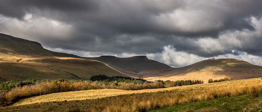 valley under dark clouds, cloud - sky, environment, landscape HD wallpaper